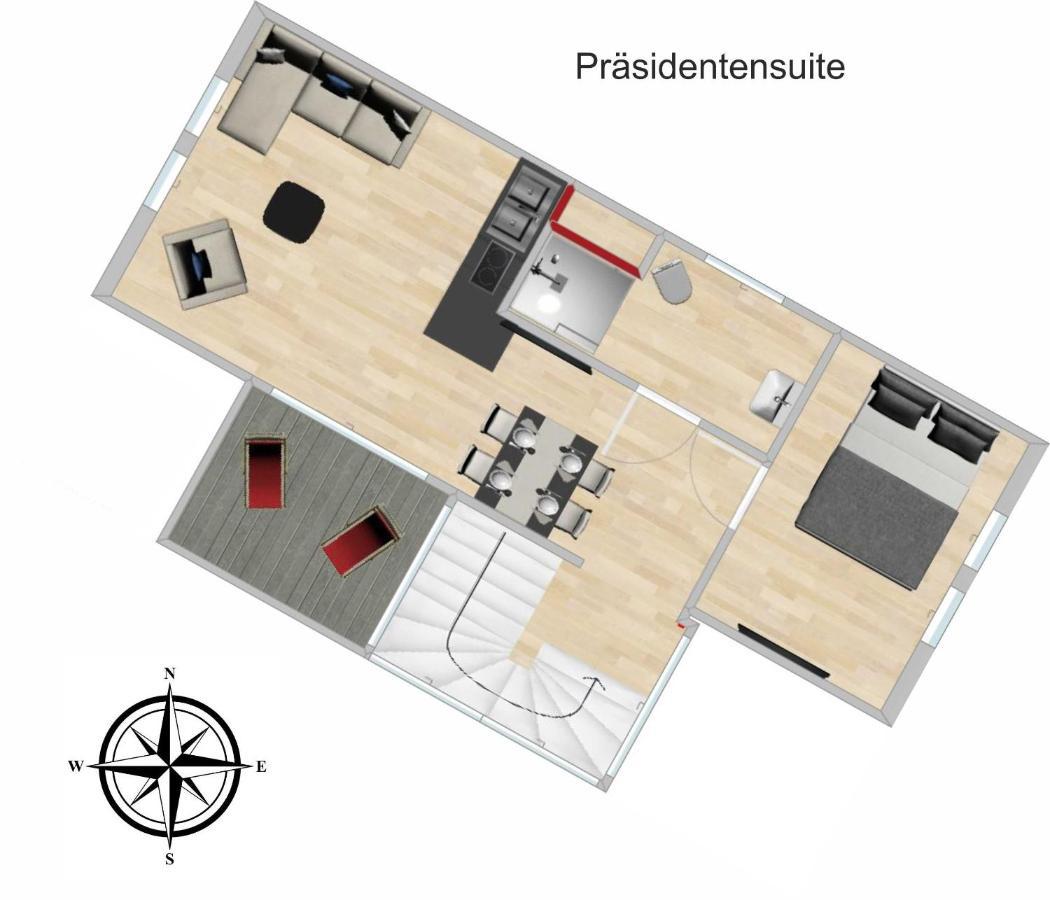 Ferienwohnung Schmuckkästle am Hafen Wiesbaden Exterior foto